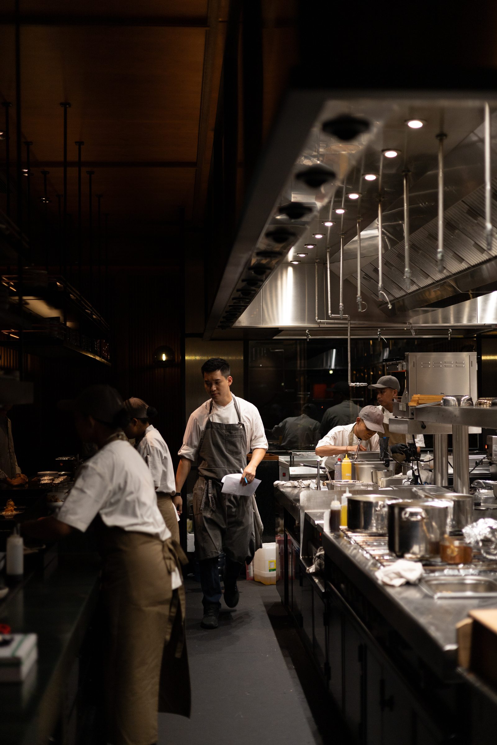 Joel SJ in the kitchen pass